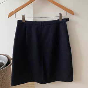 Moschino Navy Blue Wool Mini Skirt